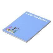 スキューバおもしろいダイバーと魚の海の生き物の漫画 ノートパッド (回転)