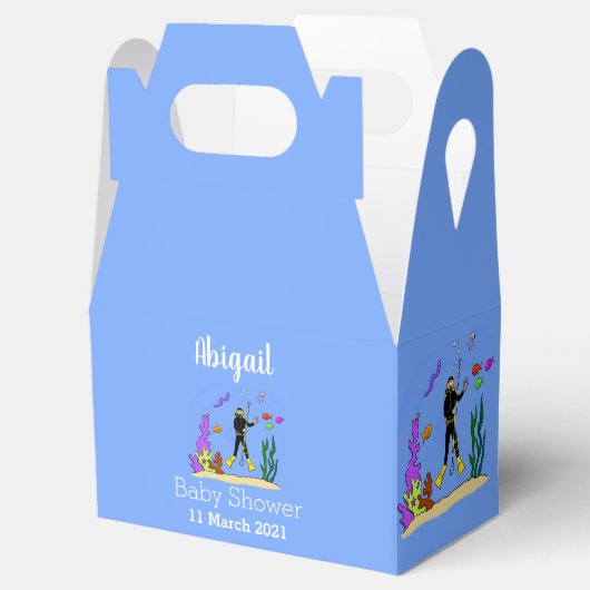 スキューバおもしろいダイバーと魚の海の生き物の漫画 フェイバーボックス (オープン)