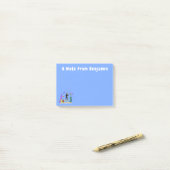 スキューバおもしろいダイバーと魚の海の生き物の漫画 ポストイット (デスク上)