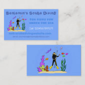 スキューバおもしろいダイバーインストラクター漫画 名刺 (正面/裏面)