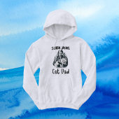 スキューバおもしろいダイビングキャットパパブラックオンホワイト パーカ