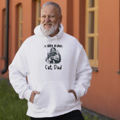 スキューバおもしろいダイビングキャットパパブラックオンホワイト パーカ