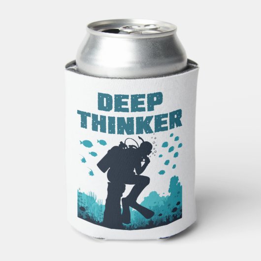 スキューバおもしろいダイビングダイバー深いティンカーロダン 缶クーラー (缶正面)