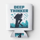 スキューバおもしろいダイビングダイバー深いティンカーロダン 缶クーラー (裏面)