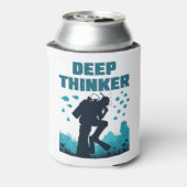 スキューバおもしろいダイビングダイバー深いティンカーロダン 缶クーラー (缶裏面)