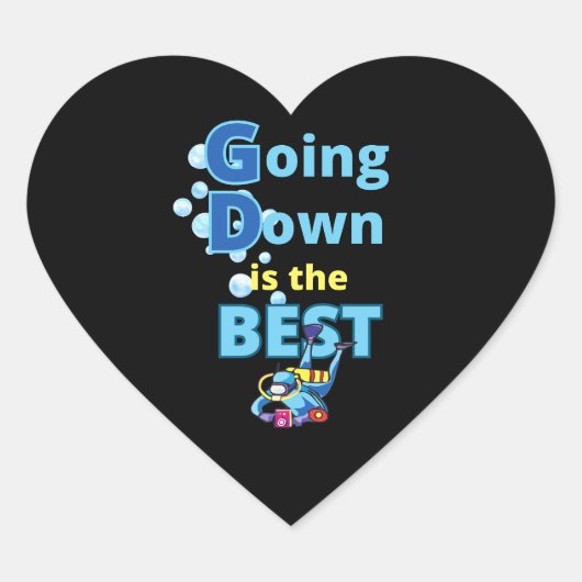 スキューバおもしろいダイビング ハートシール (正面)