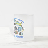 スキューバに関する何か怪しいもの フロストグラスマグカップ (正面左)