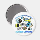 スキューバに関する何か怪しいもの マグネット (正面/裏面)