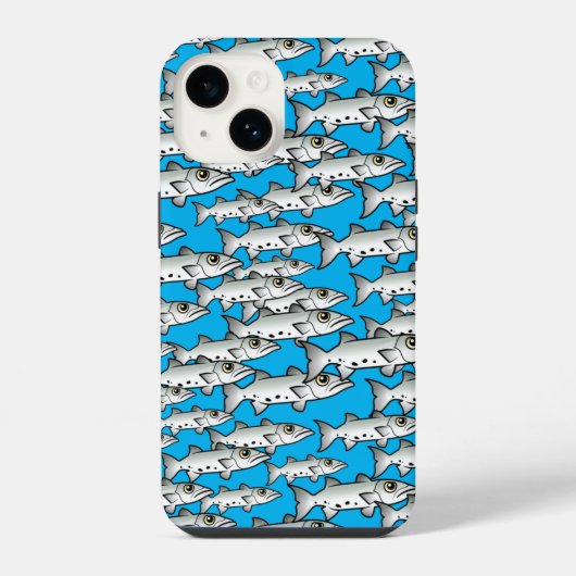 スキューバのバラクーダ素晴らし派 iPhoneケース (裏面)