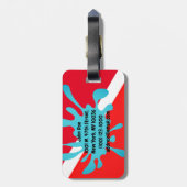 スキューバの水しぶきを取りに行く。 ダイバー ラゲッジタグ (裏面縦)