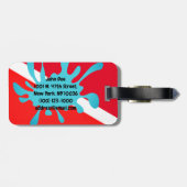 スキューバの水しぶきを取りに行く。 ダイバー ラゲッジタグ (裏面横)