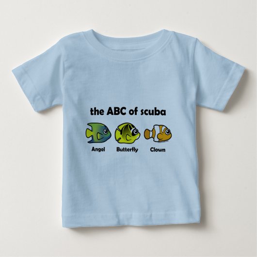 スキューバのABC ベビーTシャツ (正面)