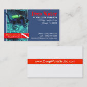 スキューバインストラクターの名刺 名刺 (正面/裏面)