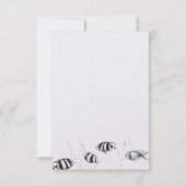 スキューバカップルの食べ物の選択と歌の要求 出欠カード (裏面)