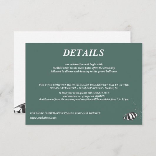 スキューバカップル結婚ズ エンクロージャーカード (正面/裏面)