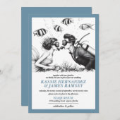 スキューバカップル結婚ズ 招待状 (正面/裏面)