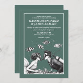 スキューバカップル結婚ズ 招待状 (正面/裏面)