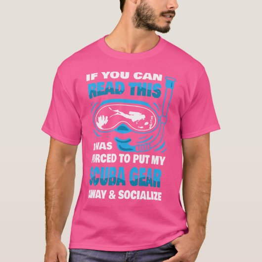 スキューバギアシュノーケリング水中ダイバーズスク Tシャツ (正面)