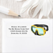 スキューバシュノーケルダイビングマスク名前をカスタムするまたはビジネス ラベル (インサイチュ)