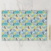 スキューバシュノーケルバースデーパーティーブルー紙ランチョンマット ペーパーパッド (インサイチュ)