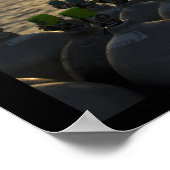 スキューバタンクとダイブボートでサンライズ ポスター (角)