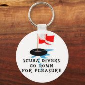 スキューバダイバーが楽しみのために降りる キーホルダー (正面)