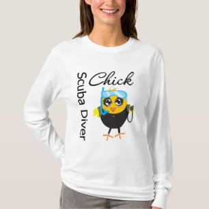 スキューバダイバーのひよこ Tシャツ
