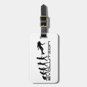 スキューバダイバーのダイビングのウォーター・スポーツの進化の芸術 ラゲッジタグ (正面縦)