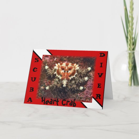 スキューバダイバーのハートのカニ-カード シーズンカード (正面)