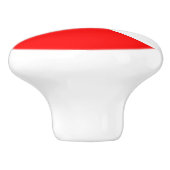 スキューバダイバーのフラグ赤い斜めのダイビングシンボル セラミックノブ (側面)