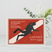 スキューバダイバーの旗の招待状 招待状 (スタンド正面)