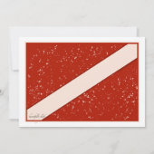 スキューバダイバーの旗の招待状 招待状 (裏面)