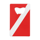 スキューバダイバーの旗 クレジットカード栓抜き (裏面)