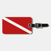 スキューバダイバーの荷物のラベル(あなたの接触情報を加えて下さい) ラゲッジタグ (正面横)