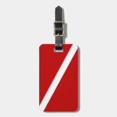 スキューバダイバーの荷物のラベル(あなたの接触情報を加えて下さい) ラゲッジタグ (正面縦)