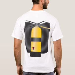 スキューバダイバーの表面間隔タンク Tシャツ