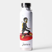 スキューバダイバーめい想ズのヨガBe Calm ウォーターボトル (左面)