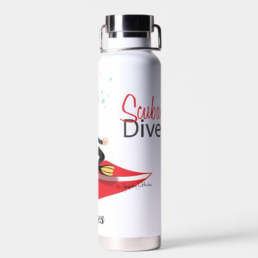 スキューバダイバーめい想ズのヨガBe Calm ウォーターボトル (背面)