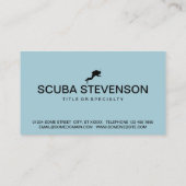 スキューバダイバーアイコン名刺 名刺 (裏面)