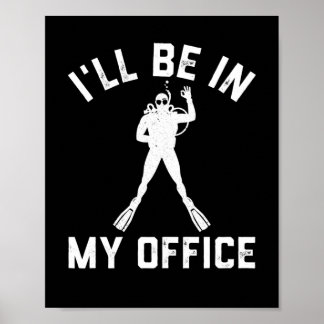 スキューバダイバーギフト男性へスキューバおもしろいダイビングギフト ポスター