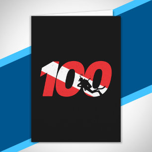 スキューバダイバーギフト – 100thダイビング – ダイバーダウン – スキューバ カード
