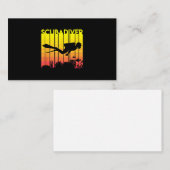 スキューバダイバーシルエットダイビングスイミングシーダイバー 名刺 (正面/裏面)