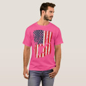スキューバダイバースキューバダイビングアメリカ国旗 Tシャツ (正面フル)