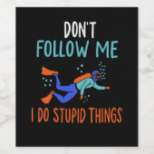 スキューバダイバースキューバダイビング ワインラベル (シングルラベル)