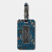 スキューバダイバースケルトンダイバーズ&コーラルモノグラム ラゲッジタグ (裏面縦)