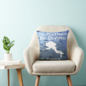 スキューバダイバーデザイン「もっとダイビングしたい」 クッション (椅子)