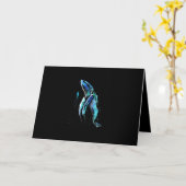 スキューバダイバーハンプバックホエールスイミングダイビングギフト カード (黄色い花)