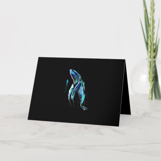 スキューバダイバーハンプバックホエールスイミングダイビングギフト カード (正面)