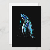 スキューバダイバーハンプバックホエールスイミングダイビングギフト シーズンカード (正面/裏面)