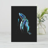 スキューバダイバーハンプバックホエールスイミングダイビングギフト シーズンカード (スタンド正面)